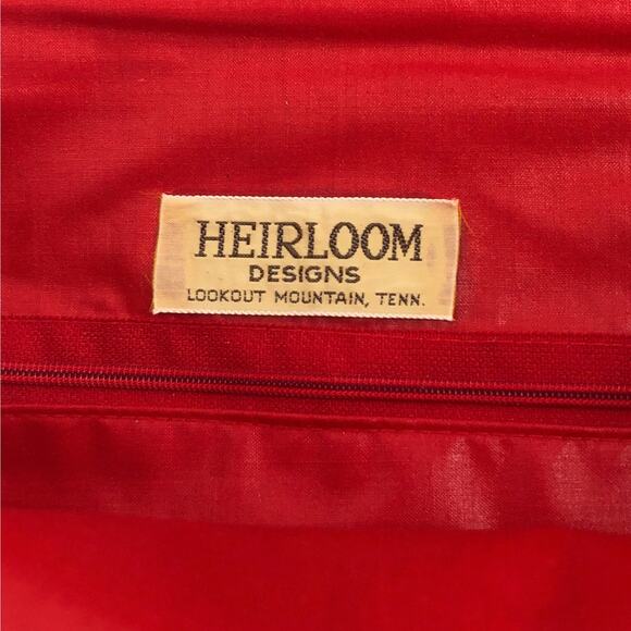 80s wood handle floral purse bag 1980s vintage - Picture 5 of 7